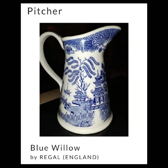 Pristine Regal England Blue Willow 7 1/8" Pitcher - Picture 14 of 16